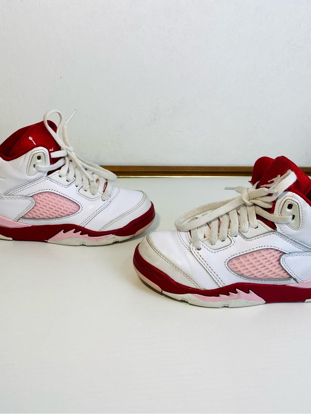 Nike Air Jordan 5 Retro White Pink Foam Gym Red 440893-106 Size 11c